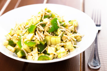 Celery salad with peppers