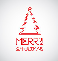 Neon sign with white background Christmas tree