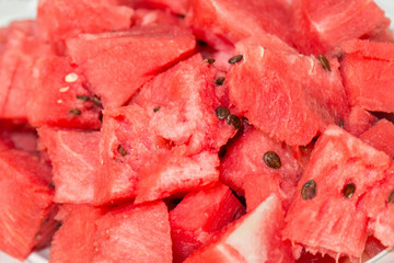 diced watermelon