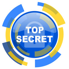 top seret blue yellow glossy web icon