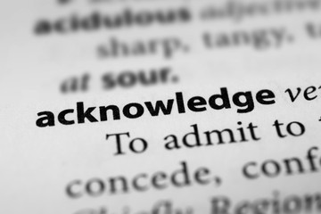 Acknowledge
