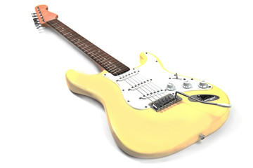 Fototapeta na wymiar Electric guitar, isolated on white
