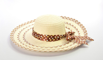 straw hat isolated on a white background