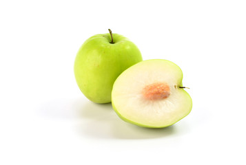 Monkey apple on white background