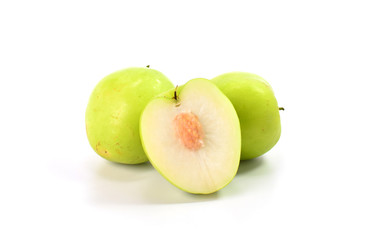 Monkey apple on white background