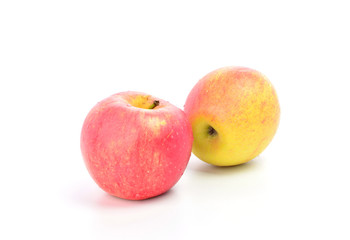 Red apple on a white background