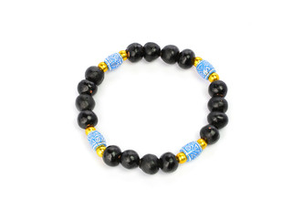 bracelet wooden on white background