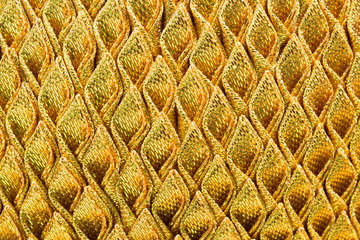 Fold the fabric from gold.