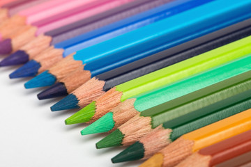 Fototapeta premium Row of colorful pencils