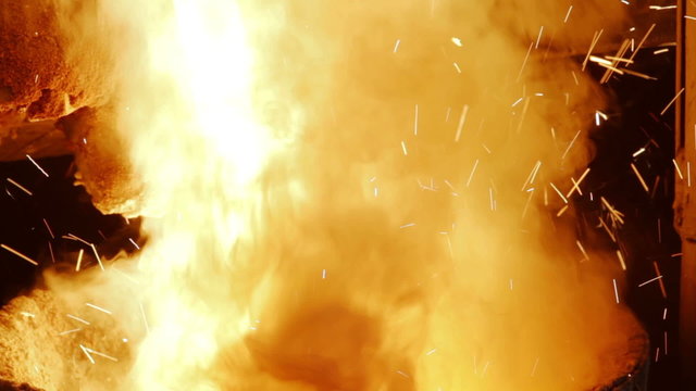 Molten metal melted at metallurgical plant