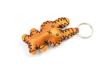 key ring made from scrap leather