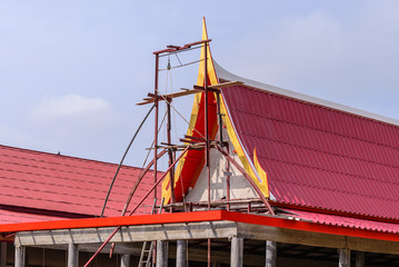 Thai temple under construction.
