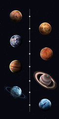Solar system planets, pluto and sun in highest quality and resolution. Elements of this image...