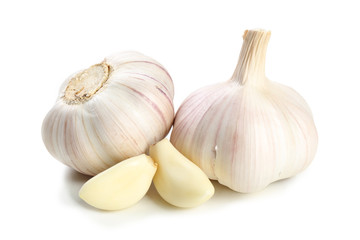 Garlic isolated on white