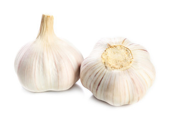 Garlic isolated on white