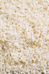 Raw white rice.