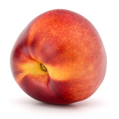 Nectarine fruit isolated on white background close up