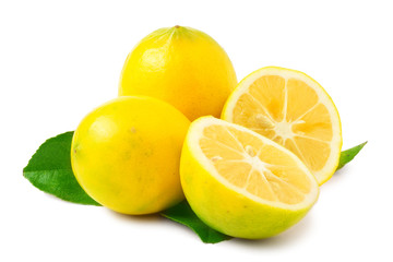 Two Lemons - one sliced in half