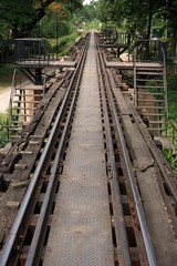 Fototapeta na wymiar railway at The Bridge of the River Kwai