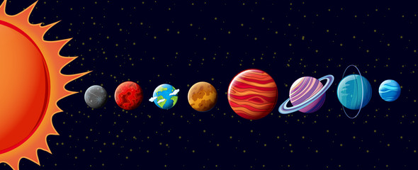 Planets in solar system © blueringmedia