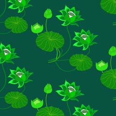 pattern lotus flowers