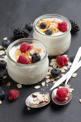 Yogurt with granola or muesli