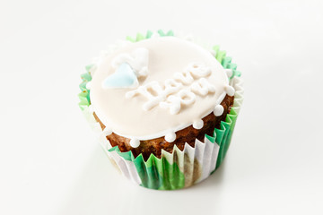 Frosted Cupcake with I Love You Written