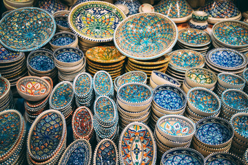 Oriental vases colored