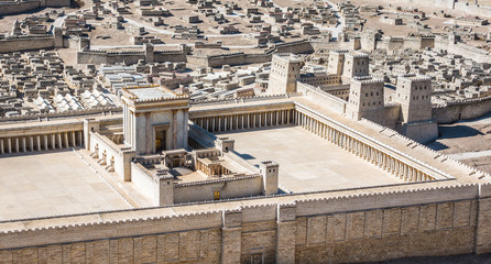 Naklejka premium Model of Jerusalem Temple from First Century C.E.