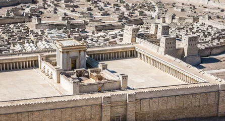 Papier Peint photo Monument historique Maquette du temple de Jérusalem du premier siècle de notre ère