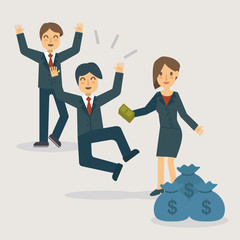 Salary and Bonus. Business concept illustration