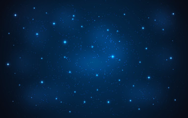 Fototapeta na wymiar Star Sky Vector Illustration Background