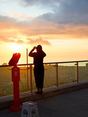 Fototapeta premium Overlooking point at sunset