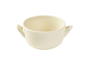 Beige Double Handle Soup Bowl