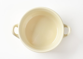 Beige Double Handle Soup Bowl