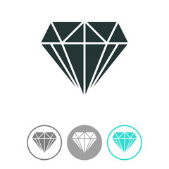 Fototapeta na wymiar Diamond icon vector.
