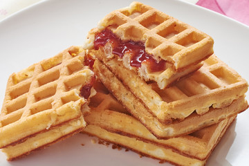wafers on a plate