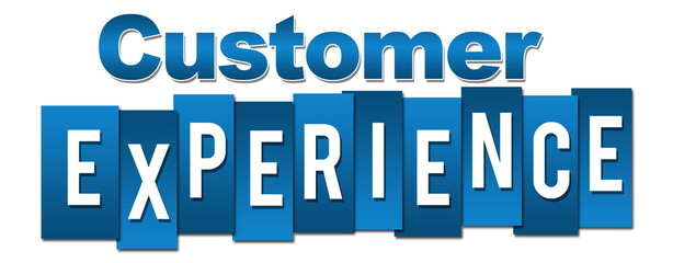 Obraz premium Customer Experience Profession Blue Stripes 