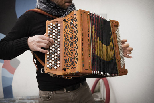 Fisarmonica Diatonica con suonatore