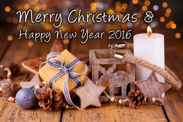 Merry Christmas and Happy New Year 2016 -- Greeting Card -- International