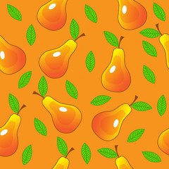 Pear seamless pattern