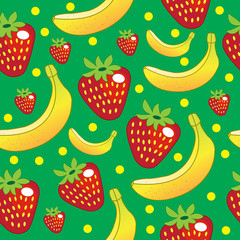 Strawberry-Banana seamless pattern