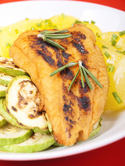 Baked whitefish with orange juice