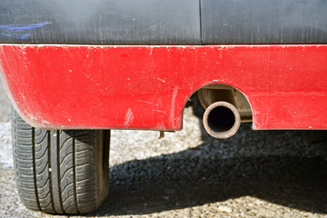 Exhaust of a car