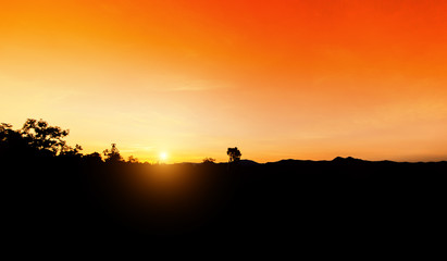 Obraz na płótnie Canvas sun silhouette