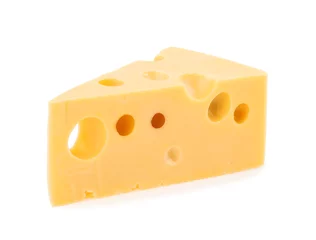 Gordijnen piece of cheese isolated © azure