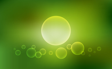 Abstract blurred background with bubbles, Vector illustration