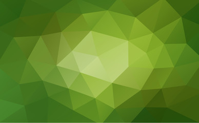 Fototapeta na wymiar Green abstract geometric background, rumpled triangular, low poly style. Vector illustration