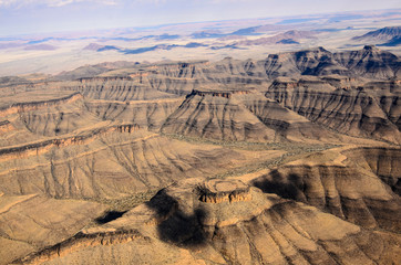 Aerial view of the Naukluft mountains ,Namibia