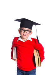 Little boy in academic hat